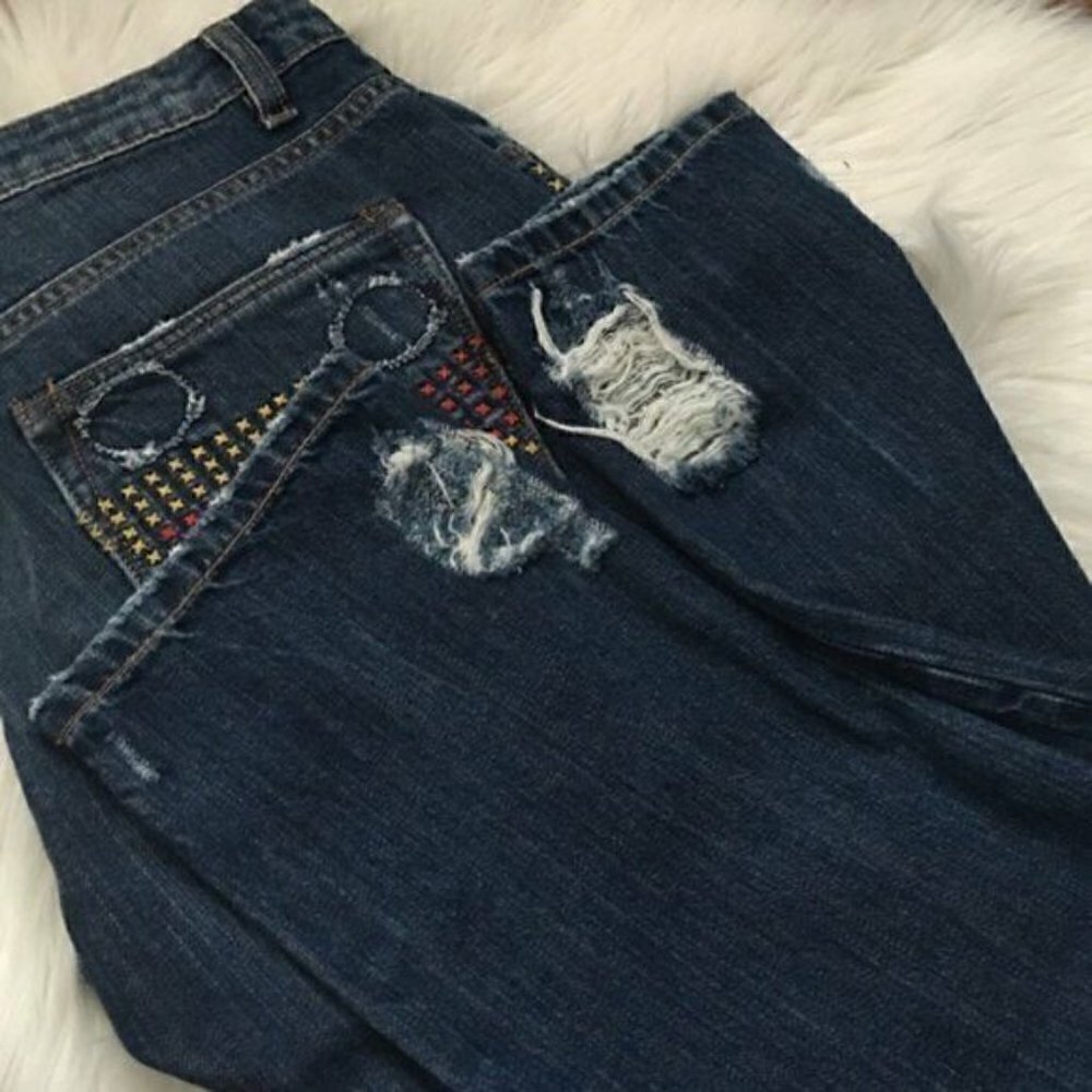 Artisan de Luxe Size 25 Destroyed Jeans Premium 29.5 x 30 - Picture 8 of 15